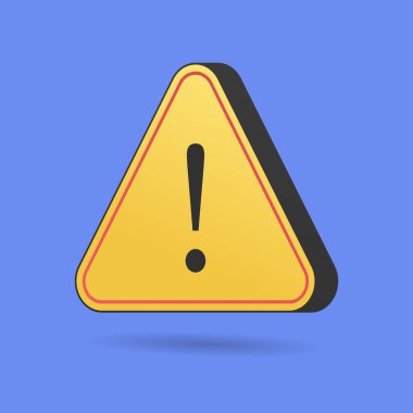 Uyarı işareti, tehlike uyarısı, ünlem işareti, dikkat işareti, 3D görüntüleme