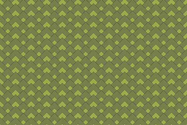 绿色几何图案 对称重复元素相互重叠 — 图库矢量图片