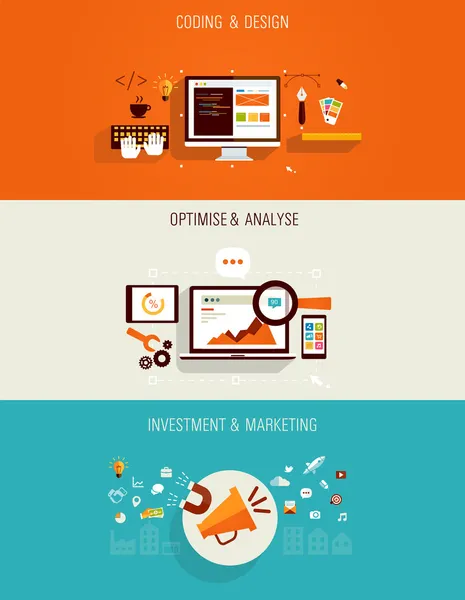 Set of flat Icons for web design Stock Vector