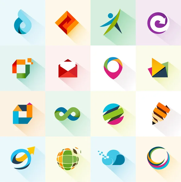 Web abstracta Iconos y elementos — Vector de stock