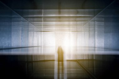 Kapalı kare havalandırma kanalları, önü ve arkası bokeh etkisi ile bulanık