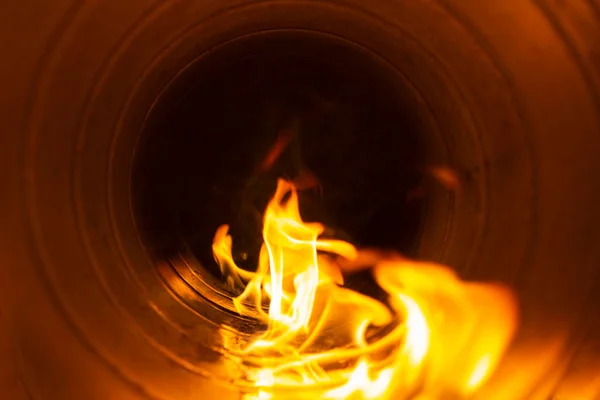 Огонь Дым Вентиляционной Системе Крупным Планом Передний Задний План Размыты — стоковое фото