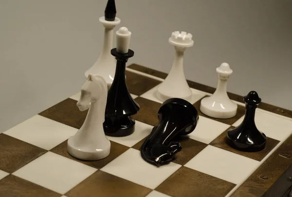 Chess Game Queen Tournament Gambit Checkmate Pawn — 스톡 사진