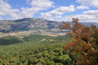 View from Beriain, San Donato range, Navarre clipart
