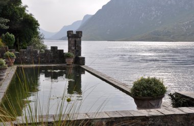 Pool at Glenveagh Castle, Donegal, Ireland clipart