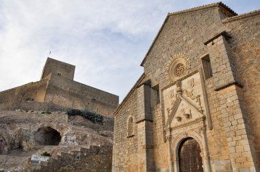 Kilise St mary büyük ve kale alcaudete, jaen, İspanya