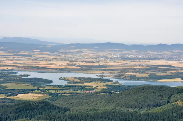 Panoramisch uitzicht vanaf elguea bereik, Baskenland (Spanje) — Stockfoto