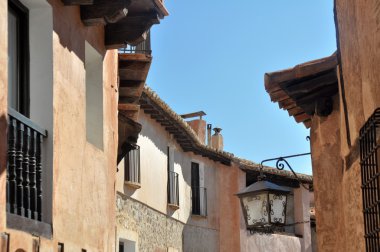 sokakta albarracin, teruel (İspanya)
