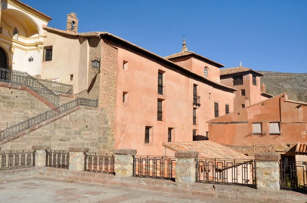 Plac w Albarracín, teruel (Hiszpania) — Zdjęcie stockowe