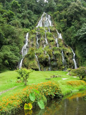 Waterfalls at Santa Rosa de Cabal, Colombia clipart