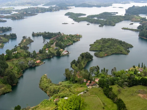 Вид з guatape рок, Антіокия (Колумбія) — стокове фото