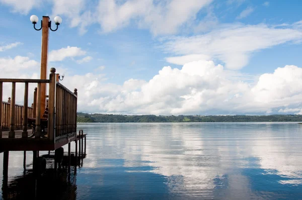 Pier at Lllanquihue lake (Chile) — Stock Photo, Image