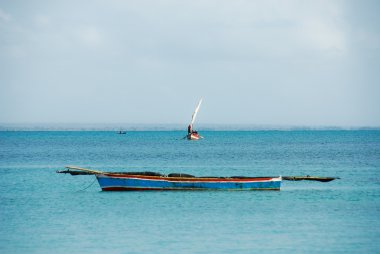 pangane beach, Mozambik, geleneksel tekneler