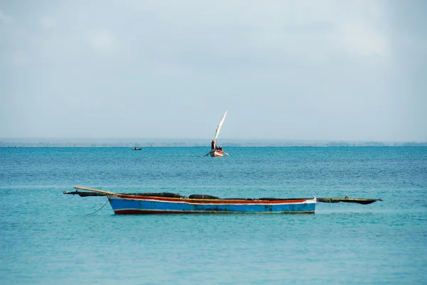 Traditional boats at Pangane Beach, Mozambique — Stock Photo, Image