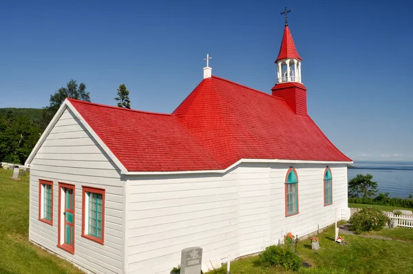Tadoussac Şapel (en eski Kanada ahşap kilise) — Stok fotoğraf