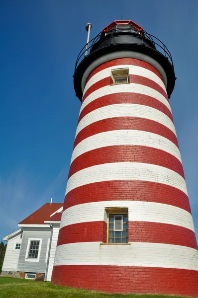 Farol de West Quoddy Head, Maine (EUA) ) — Fotografia de Stock