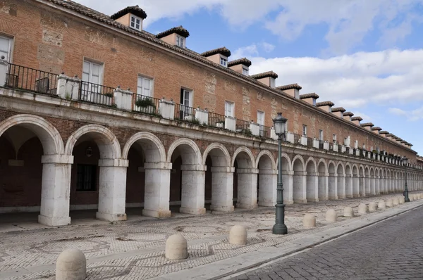 Kolumnada w casa de los oficios pałacu, aranjuez (Hiszpania) — Zdjęcie stockowe