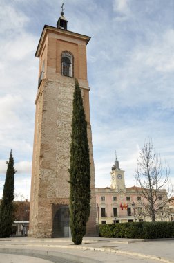 St mary kule, alcala de henares, madrid il (İspanya)