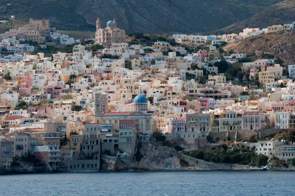 Ermoupolis sull'isola di Syros, Grecia — Foto Stock