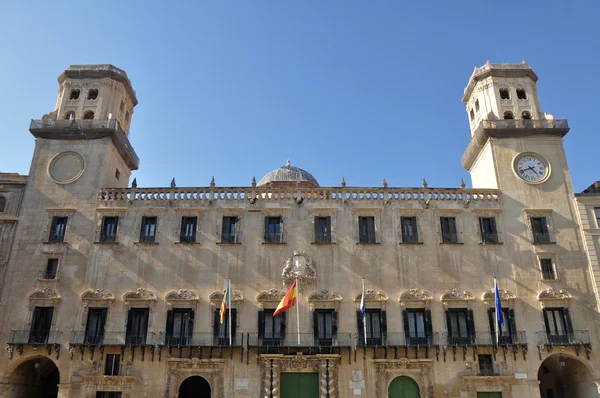 Fasada z urzędu miasta Alicante (Hiszpania) — Zdjęcie stockowe