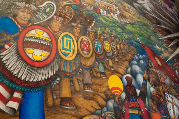 Murales al Palazzo del Governo di Tlaxcala (Messico ) — Foto Stock