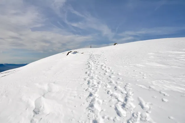 Gorbea berg in de winter, Baskenland (Spanje) — Stockfoto