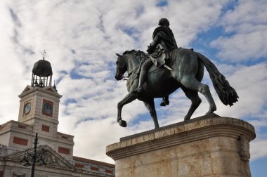 puerta del Sol, madrid (İspanya anıt charles III)