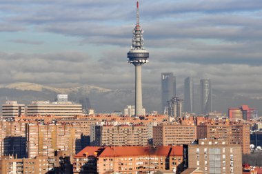 Panoramic view of Madrid from Vallecas (Spain) clipart