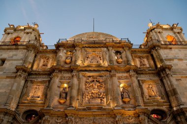 bizim hanımın varsayım, gece, (Meksika oaxaca Katedrali)