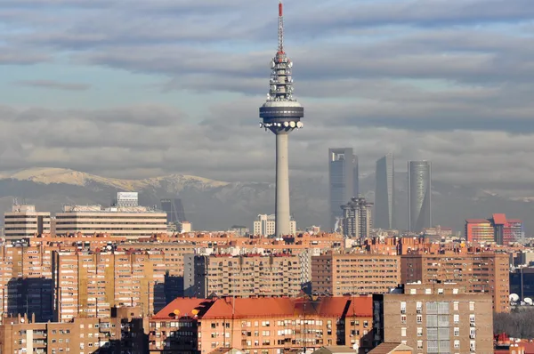 Panoramautsikt över Madrid från Vallecas (Spanien) — Stockfoto