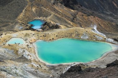 Zümrüt göllerde tongariro Alp geçerken, Yeni Zelanda