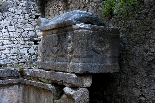 Lycian tomb in Olympos (Turkey) — Stock Photo, Image