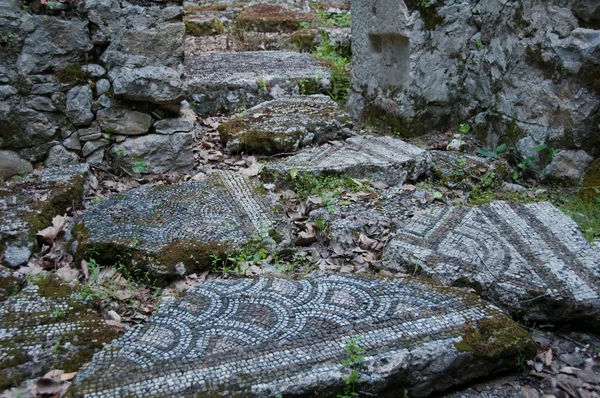 Mosaics in the Ancient Ruins of Olympos, Turkey — Stock Photo, Image