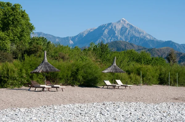 Playa en Cirali, la Riviera Turca (Turquía ) — Foto de Stock