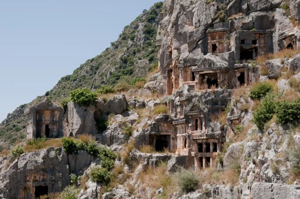 Lycian tombs in Myra, Demre (Turkey) — Stock Photo, Image