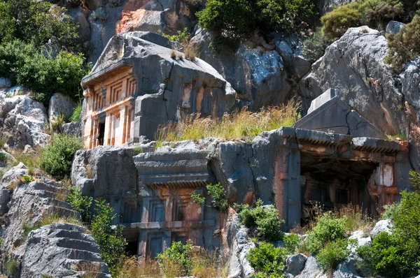 Lycian tombs in Myra, Demre (Turkey) — Stock Photo, Image