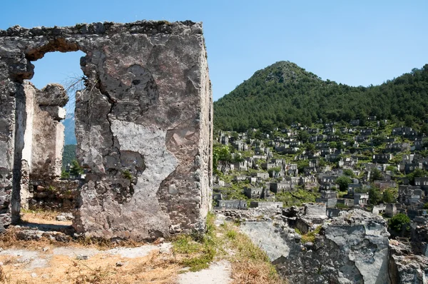 Hayalet kasaba, Kayaköy, Türkiye — Stok fotoğraf