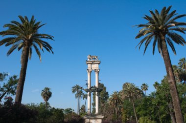 Monument to Columbus, Murillo gardens, Seville (Spain) clipart