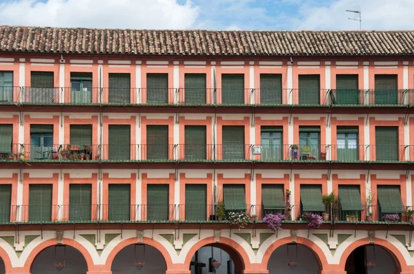 Buildings at Corredera Square, Cordoba (Spain) — Stock Photo, Image