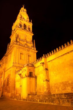 alminar gece, Endülüs-catedral cordoba (İspanya, kule)
