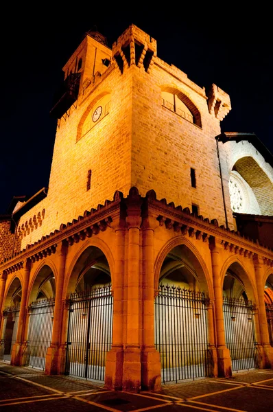 Kyrkan-fästningen i san nicolas, pamplona (Spanien) — Stockfoto