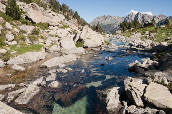 Creek at Aiguestortes and Sant Maurici National Park, Pyrenees — Stock Photo, Image