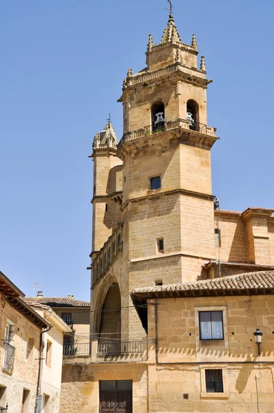 Templom Szent András, elciego, basque country (Spanyolország) — Stock Fotó
