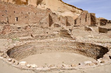 Pueblo palamut kalıntıları, chaco Kanyonu, new mexico (ABD)