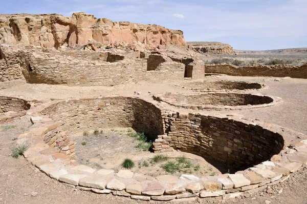 Pueblo bonito ruiny, chaco kanion, Nowy Meksyk (Stany Zjednoczone Ameryki) — Zdjęcie stockowe