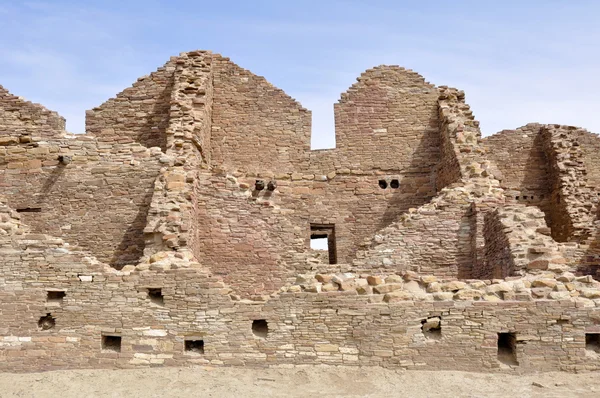 Pueblo del arroyo ruïnes, chaco canyon, new mexico (VS) Rechtenvrije Stockafbeeldingen