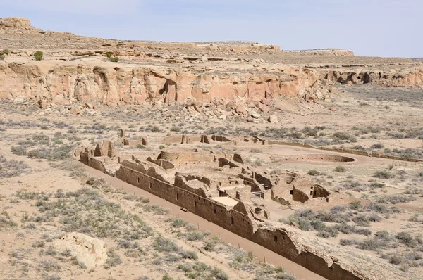Ruines de Pueblo Bonito, Canyon du Chaco, Nouveau-Mexique (USA) ) Images De Stock Libres De Droits