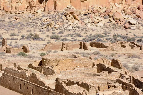 Pueblo bonito ruïnes, chaco canyon, new mexico (VS) Stockafbeelding