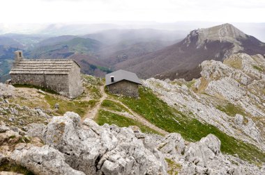 Hermitage at Aizkorri peak, Basque Country, Spain clipart