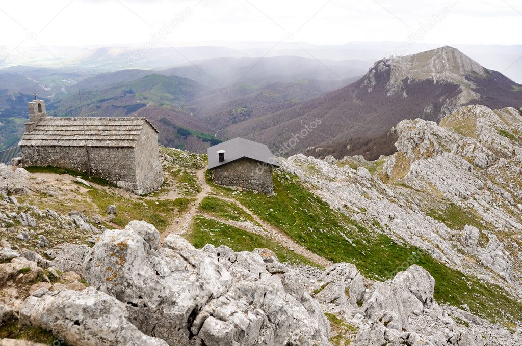 Hermitage at Aizkorri peak, Basque Country, Spain